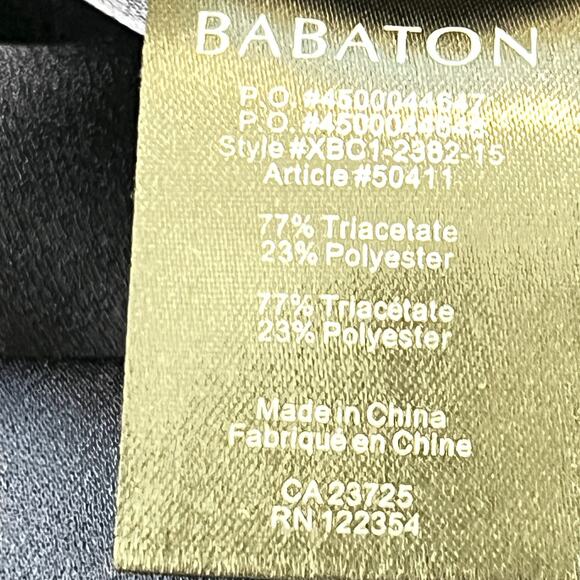 Aritzia Babaton Chaplin Flutter Sleeve Blouse Top Dark Blue S Pullover Keyhole - Picture 10 of 11